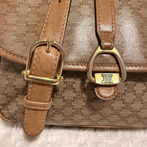 CELINE Macadam Vintage Shoulder Crossbody Bag Adjustable Strap - Picture 6 of 16